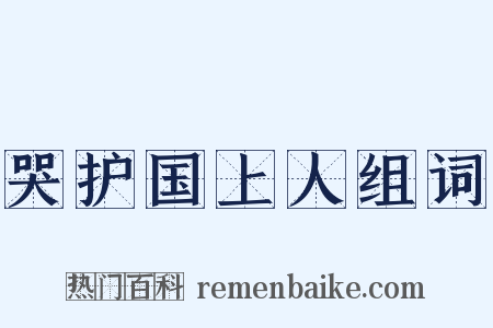 哭护国上人组词是什么意思的图片